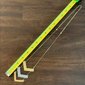 Madewell mixed metal chevron adjustable necklace